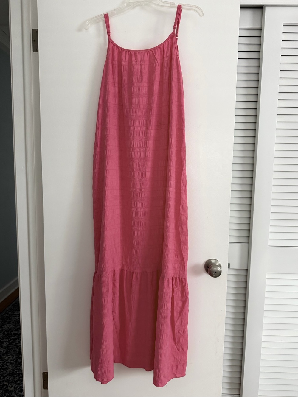 Lightweight Pink Maxi Dress with Adjustable Straps